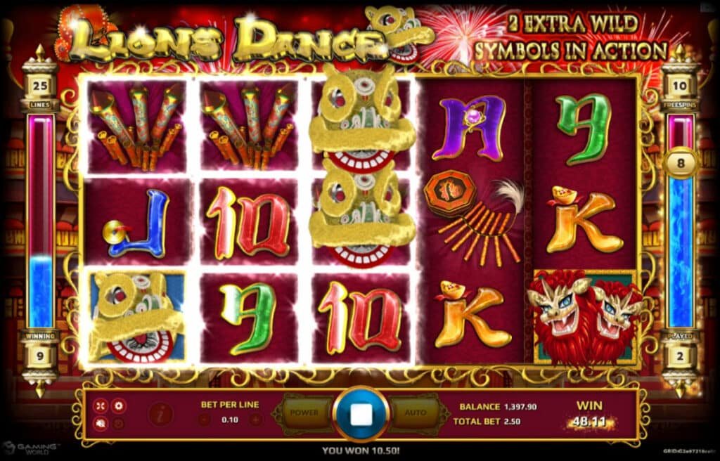 เล่น Lions Dance ลุ้นทองไม่ยั้ง